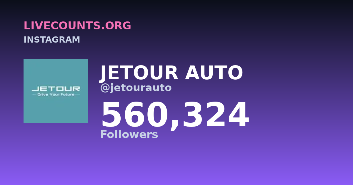 JETOUR AUTO Live Instagram Follower Count